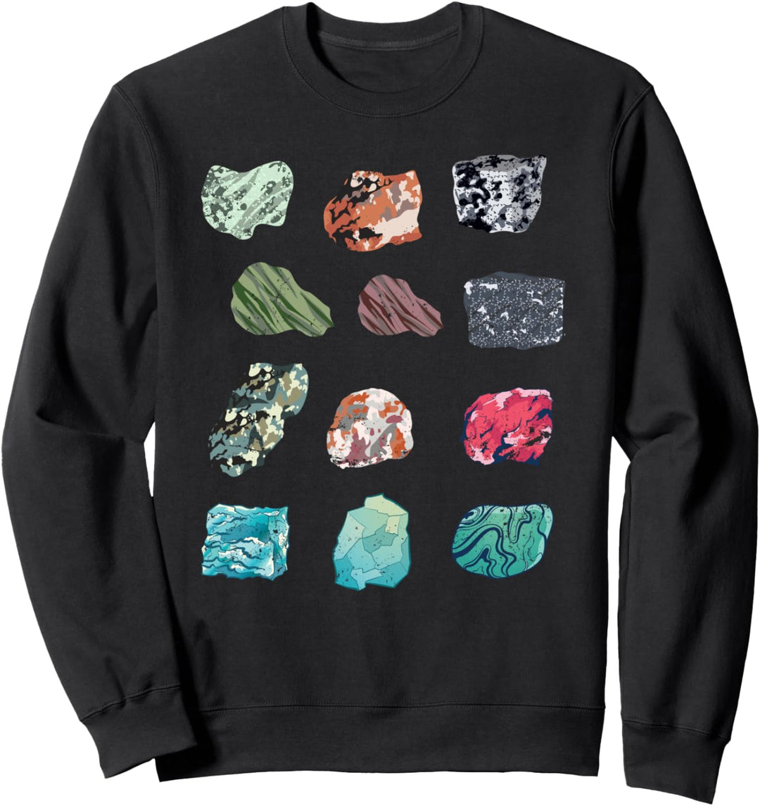Gestein Sammlung Wissenschaft Geologie Nerd Geschenk Geologe Sweatshirt