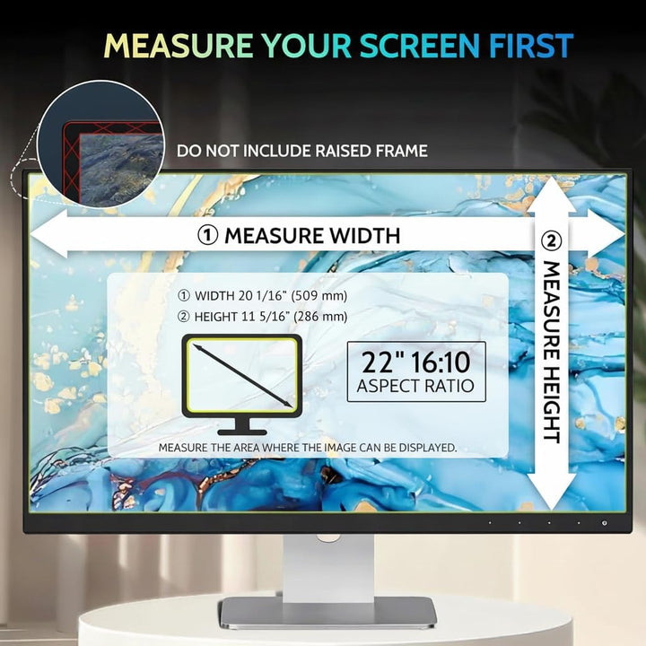 Einfach Abnehmbarer Computer-Sichtschutzfilter, kompatibler iMac-Monitor, rahmenloser Monitor, Seite