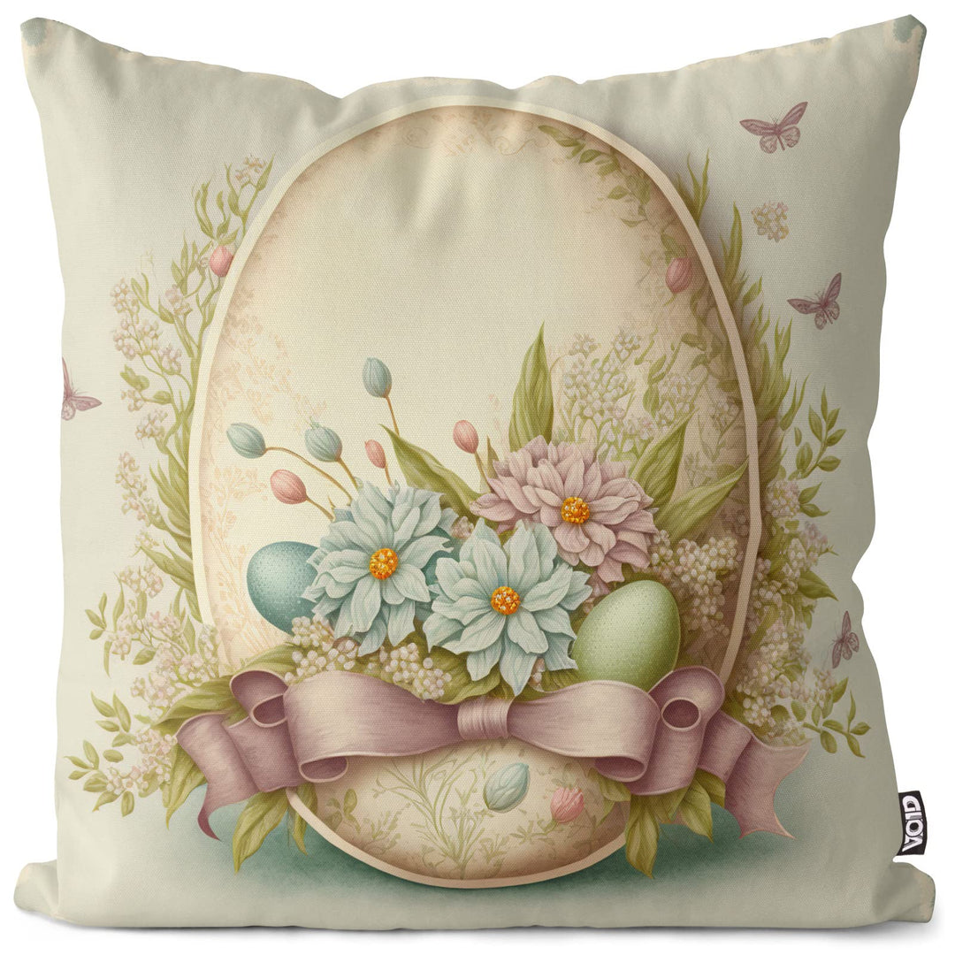 VOID Osterei Deko Blumen 80x80 Kissenhülle Polyester Zierkissen Couchkissen Ostern Osterdeko Deko 70