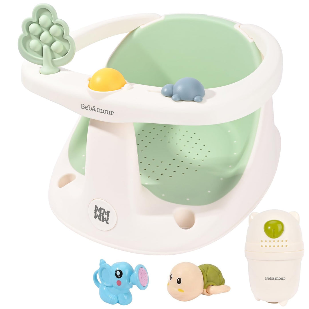 Bebamour Baby Badesitz 6 Monate+ Kind Badewanne Rutschfester 4 Green, 4 Green