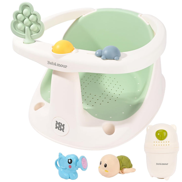 Bebamour Baby Badesitz 6 Monate+ Kind Badewanne Rutschfester 4 Green, 4 Green