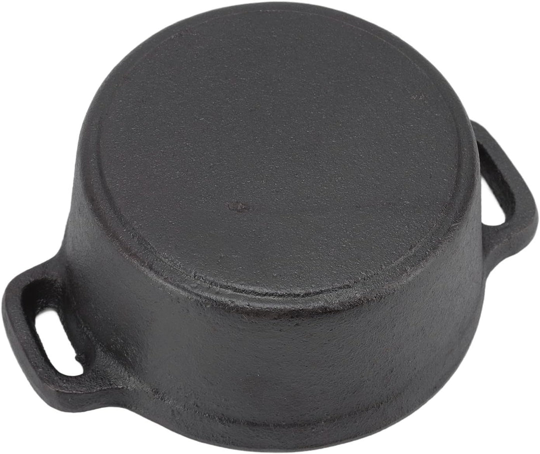 Dutch Oven, antihaftbeschichtete flache Gusseisenpfanne, traditioneller Stil, verdickter, ergonomisc