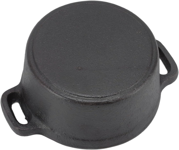 Dutch Oven, antihaftbeschichtete flache Gusseisenpfanne, traditioneller Stil, verdickter, ergonomisc