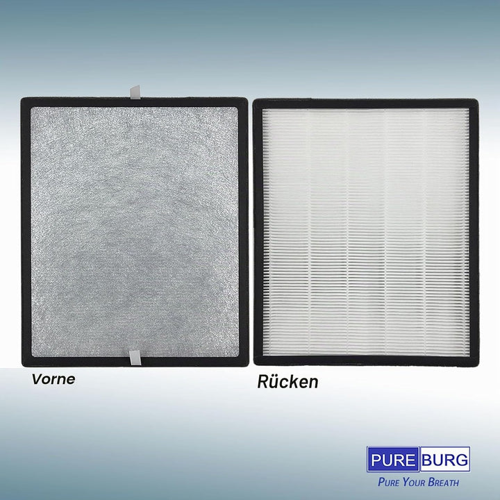 PUREBURG 2er-Pack Ersatz 2 HEPA-Luftfilter und 2 Aktivkohle-Vorfilter, kompatibel mit Levoit-Luftrei