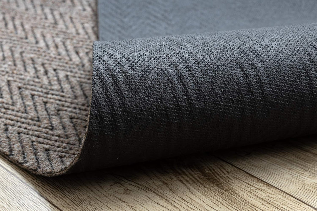 Runner - Türmatte rutschfest Magnus 1951 Zigzag Outdoor, Indoor beige 100x440 cm 100 x 440 cm Magnus