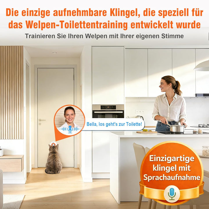 ChunHee Aufnahmeversion Katzenklingel/Hundeklingel Buzzer Hund Haustier Türglocken Sensor Berührt Wa