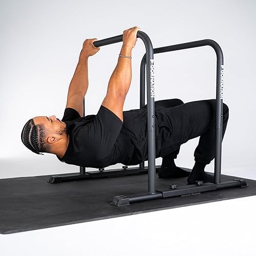 FFitness Barre Parallele, Nero Rosso, Einheitsgrösse