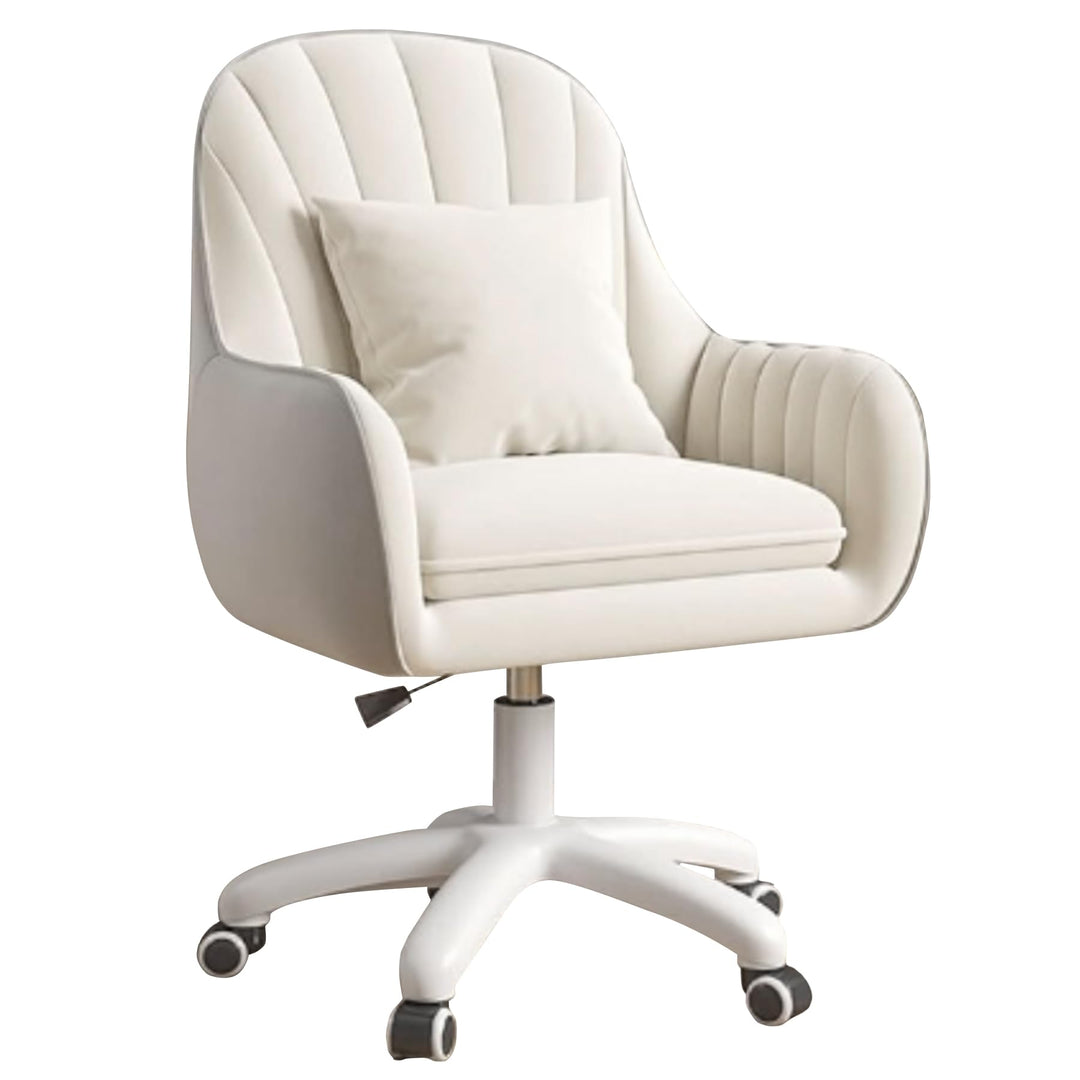 Homeoffice Stuhl, SamtStuhl mit Kopfkissen, 360° drehbar Höhenverstellbar Bürostuhl ergonomisch, Sch