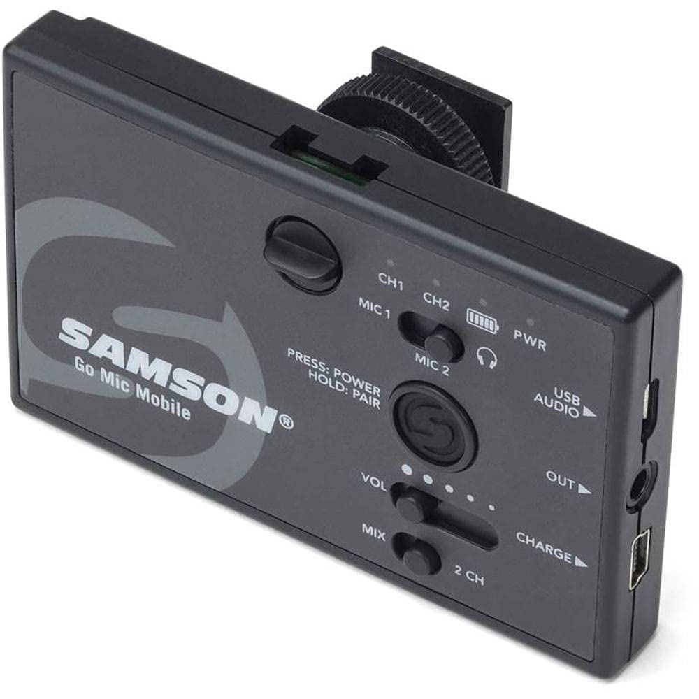 SAMSON Go Mic Mobile - Professional Wireless Microphone System for Smartphones (Receiver Only) - Bla