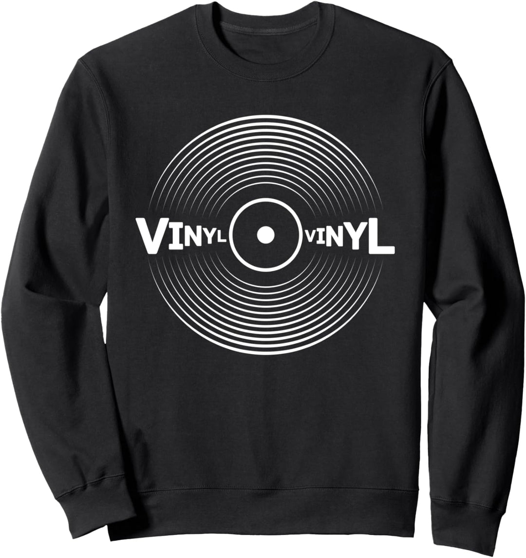 Vintage Vinyl Schallpaltte Plattenspieler Sweatshirt