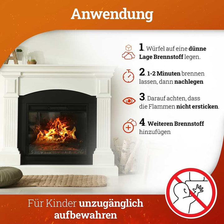 Blumixx Anzündwürfel – Grillanzünder, Kaminanzünder und Kohleanzünder – Perfektes Grill Zubehör für