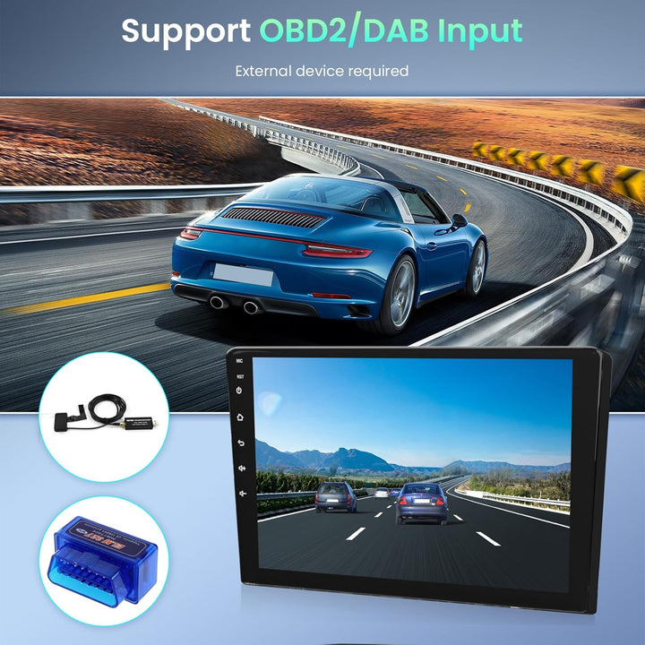 Podofo Autoradio für Peugeot 208/2008 2012-2018, 10.1" Touchscreen Android Radio mit Mirror Link, Bl