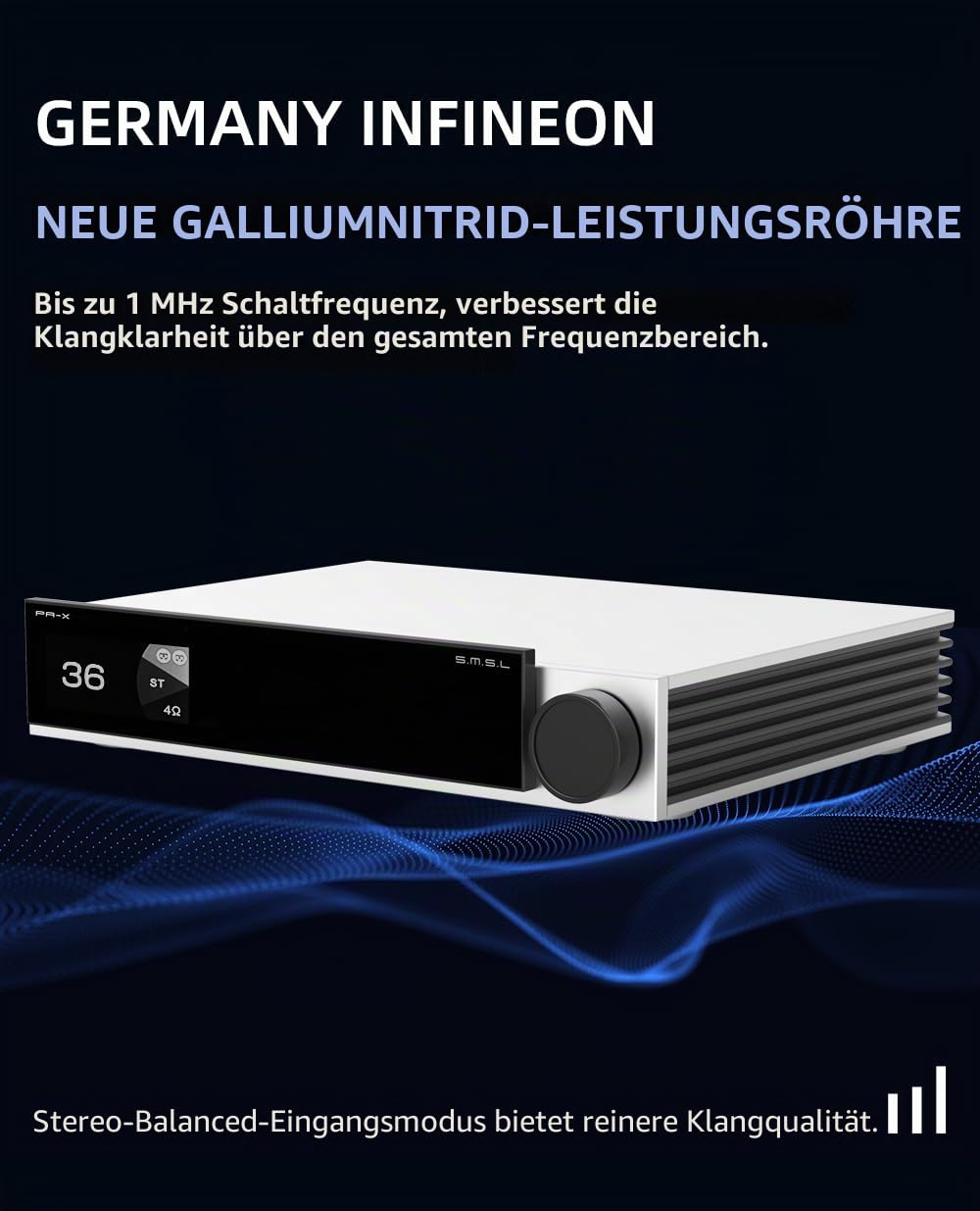S.M.S.L PA-X High-End Pure AMP MONO Verstärker 4Ω 8Ω symmetrische XLR/RCA Mehrfacheingangsschnittste