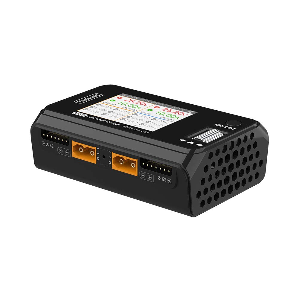 ZIJUNYUAN ToolkitRC M6D 500W 15A DC Dual Channel Mini Smart Ladegerät Entlader Für 1-6S FPV Modell