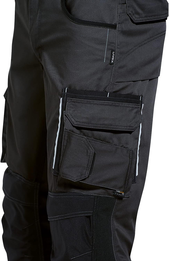 Uvex Tune-up Lange Damen-Arbeitshose - Lange Cargo-Hose mit Knietaschen 44 Schwarz, 44 Schwarz