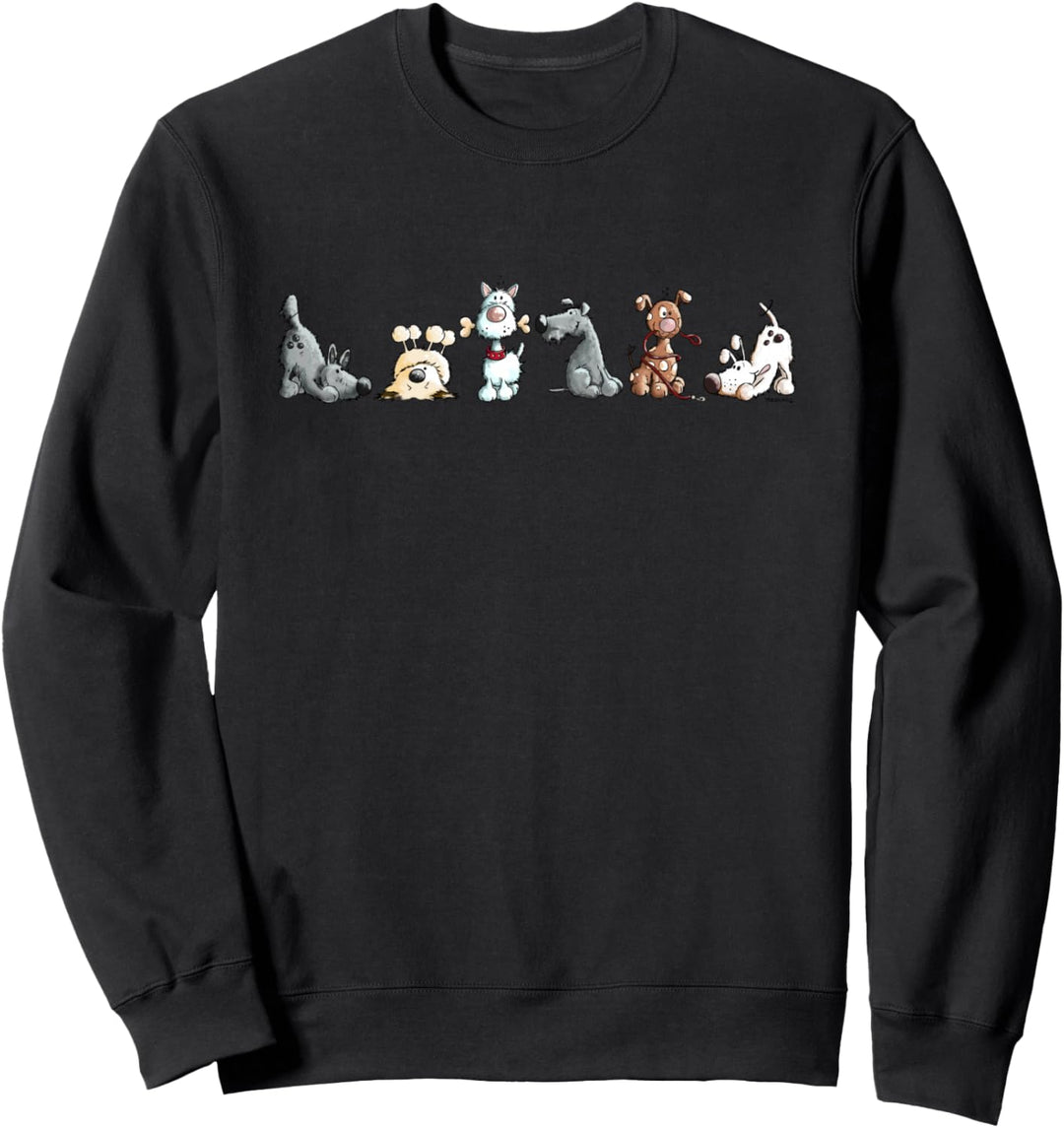 Happy Hunde Team I Hunde Comic I Hundefreund Fun Geschenk Sweatshirt