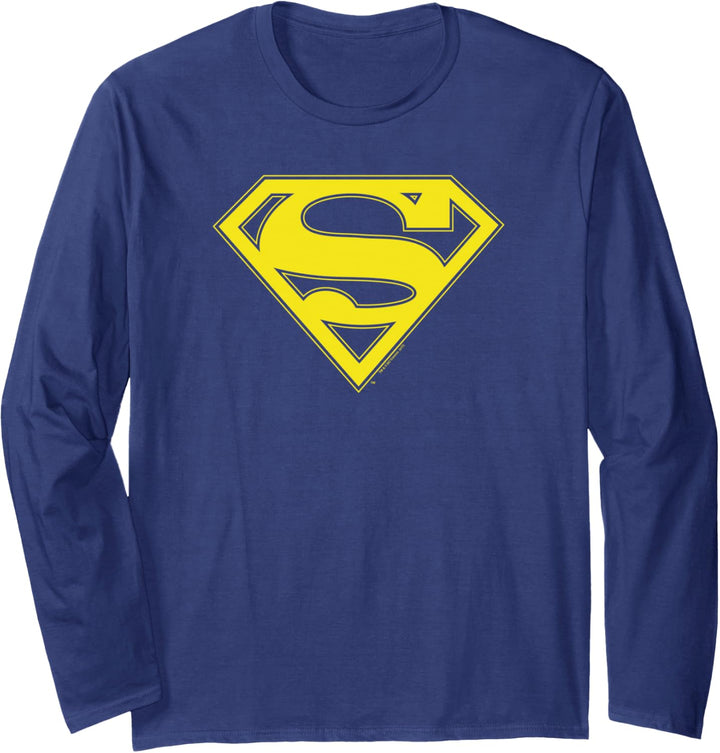 Superman Yellow & Green Shield Langarmshirt