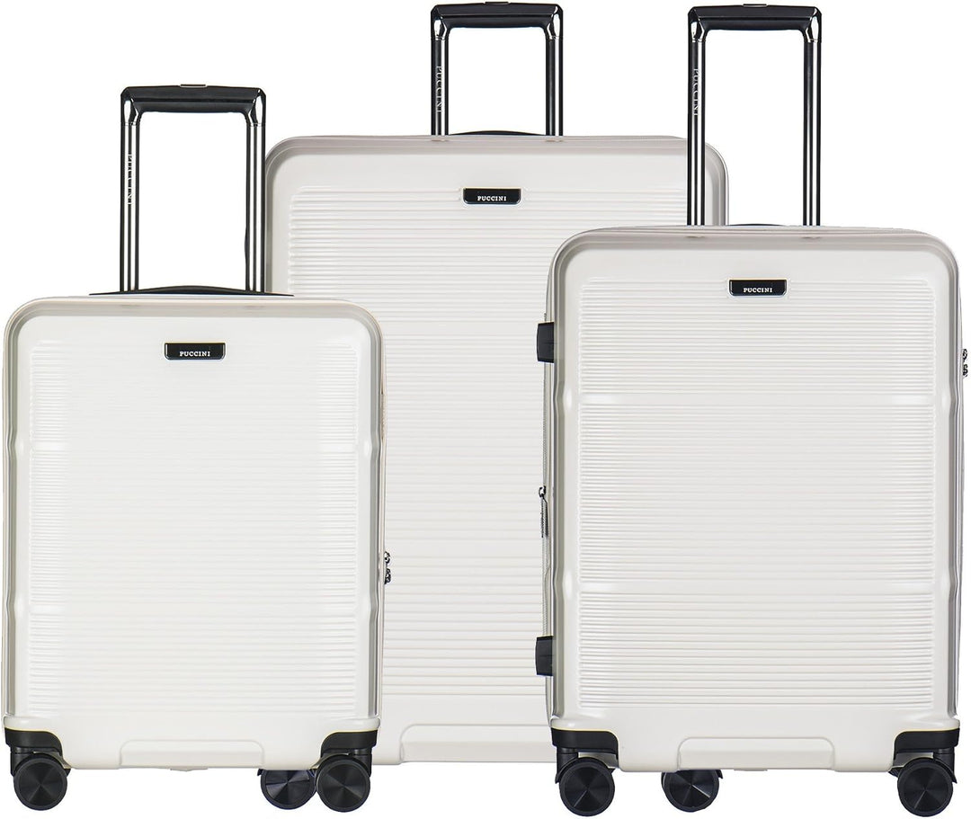 Puccini Koffer Reisekoffer Hartschalen Trolly Vienna 3 Grössen 5 Farben (Weiss (8), Mittelgross)