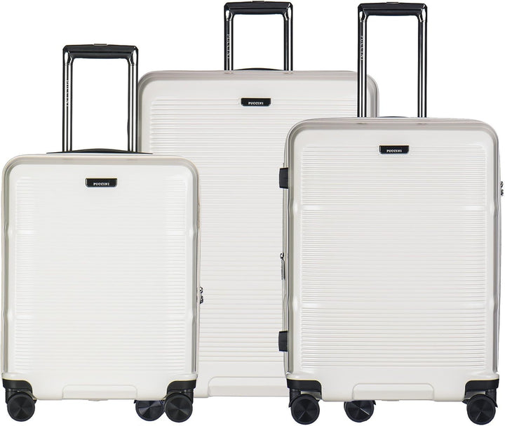 Puccini Koffer Reisekoffer Hartschalen Trolly Vienna 3 Grössen 5 Farben (Weiss (8), Mittelgross)