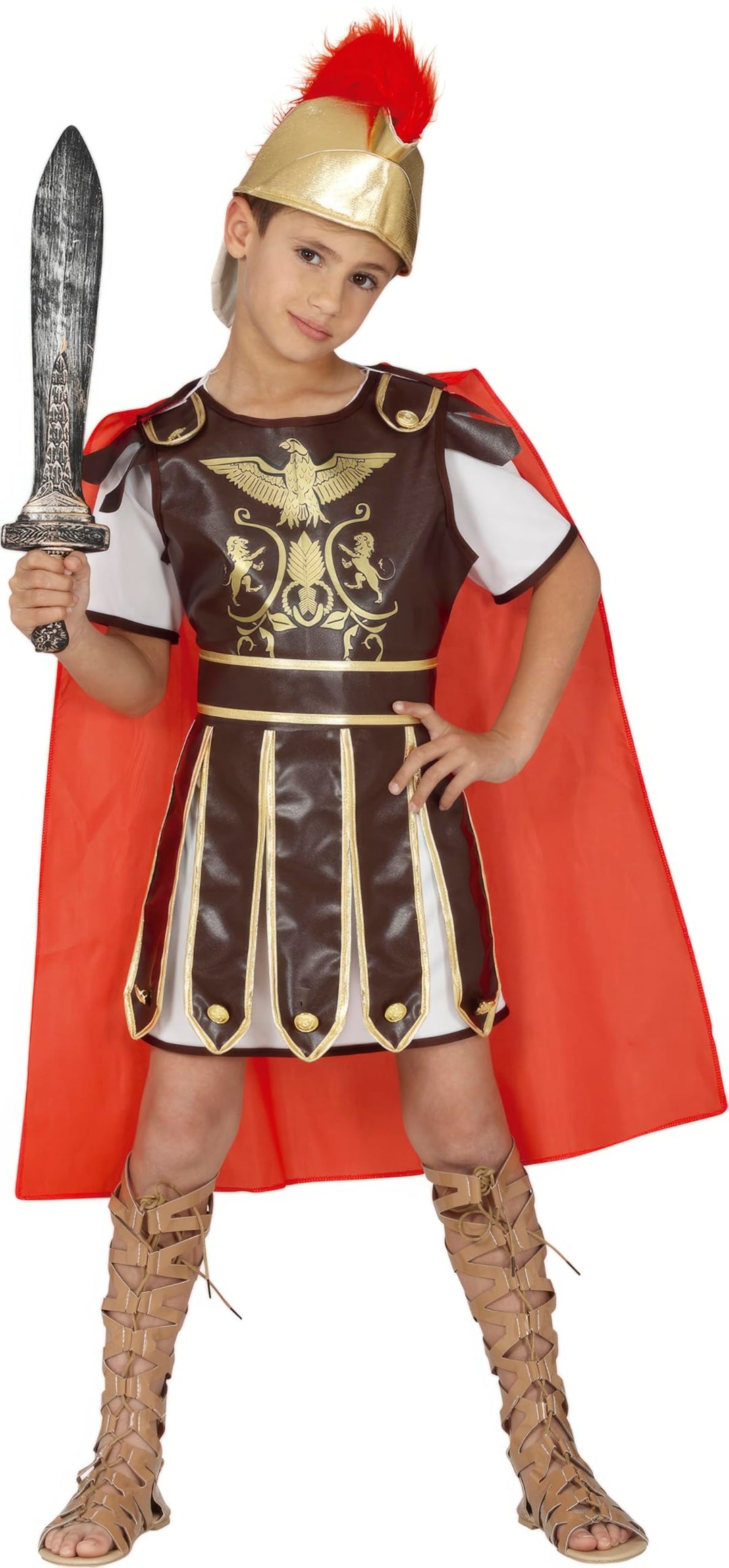 Fiestas Guirca Römer Kostüm Kinder - Jungen Gladiator Kostüm - Alter 7-9 J. - Römischer Krieger Kost