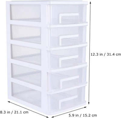 Zerodeko Kunststoff- Schubladen- Schrank Multifunktionale Fünf- Layer- Lagerschrank Tragbare Aufbewa