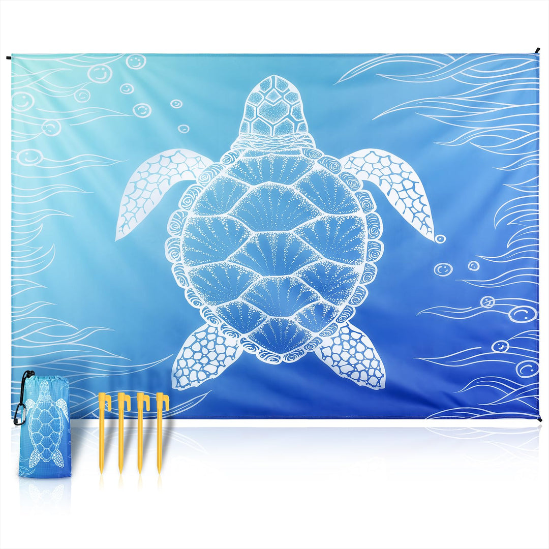 Siegvoll sandfreie Stranddecke 200x140 cm – wasserdichte Picknickdecke, Ultraleicht & kompakt, inkl.