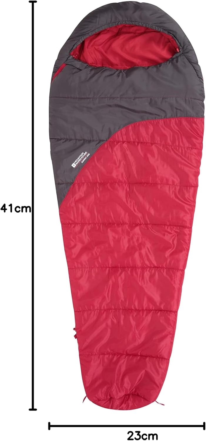 Mountain Warehouse Summit 300 Schlafsack - 3/4 Saison, isolierter Schlafsack in Mumienform, 23cm x 4