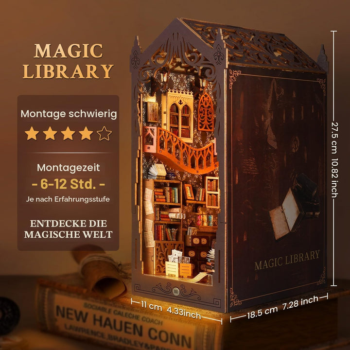 shrike book nook, DIY Magical World Book Nook Kit &amp; Dollhouse Craft Kits für Erwachsene DIY Miniatur