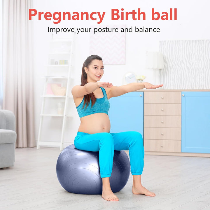 primasole Balance Ball Gymnastikball, 29.5 inch & 75 cm indigoblau