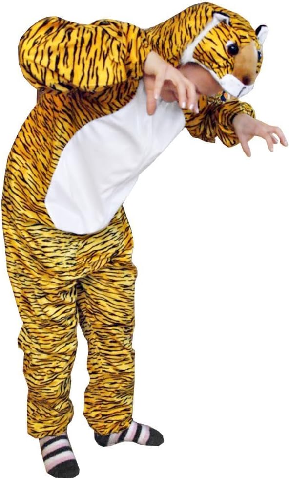 Ikumaal Tiger-Kostüm, An28 M-L, für Erwachsen-e Männer Frau-en, Wild-Katze Katzen Kostüm-e Fasching