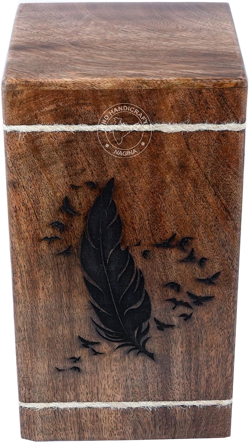 Rosewood Urnen für menschliche Asche Erwachsene Gross – Holzurne für Kolumbarium – Beerdigungsurne B