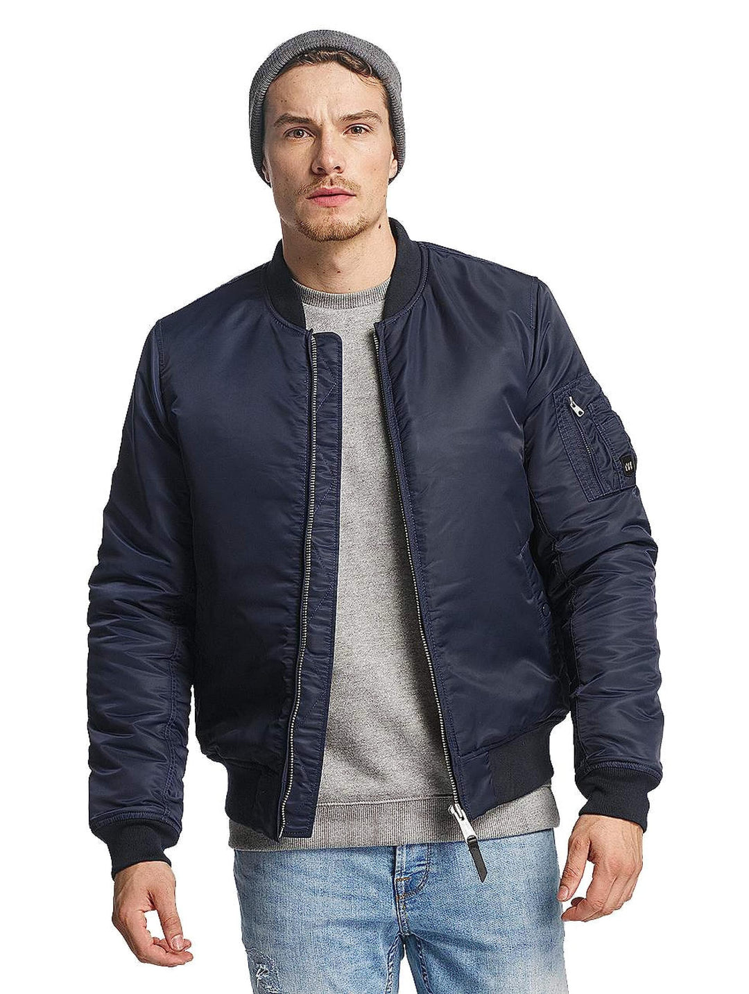 Vintage Industries Westford MA1 Jacke (Blue/Black,L)