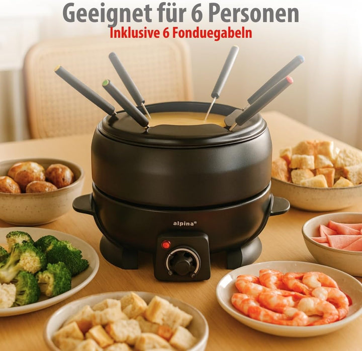 alpina 8711252270883 Fondueset, Edelstahl