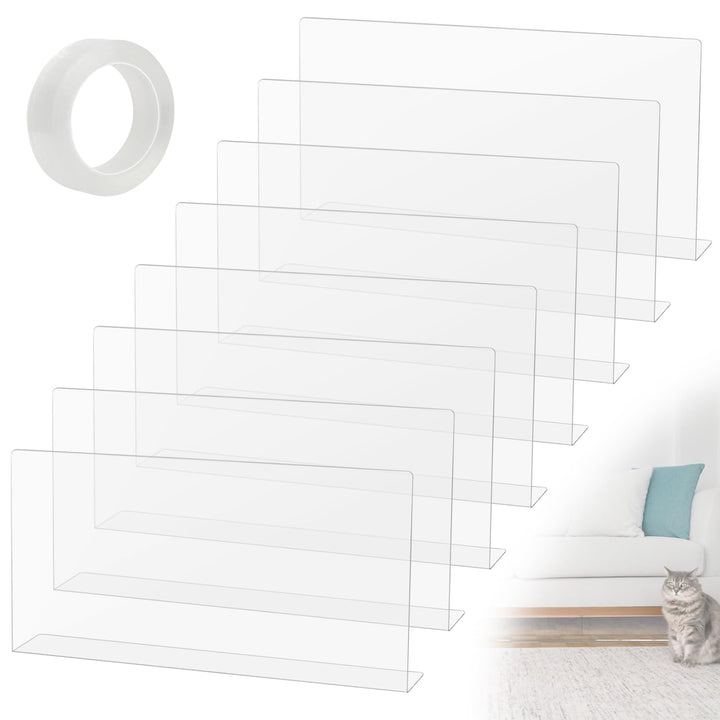 8 Stück Spielzeugblocker für Möbel - 40x20x5CM Couch Blocker, Kratzschutz Sofa Katze, Transparente M