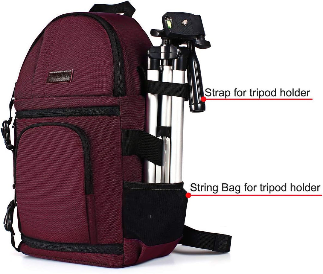 MOSISO Kameratasche Brust, DSLR/SLR/Spiegellose Kamera Rucksack Tasche Stossfester Fotografie Rucksa