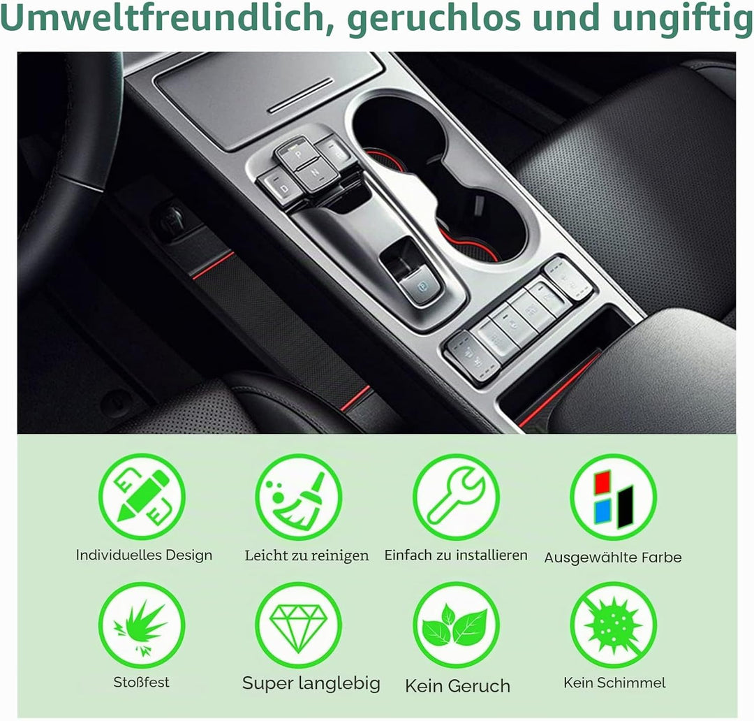 GAFAT 2019-2022 2023 Hyunda-i Kona Elektro EV Electric Antirutschmatten, Kona EV Gummimatten für Mit