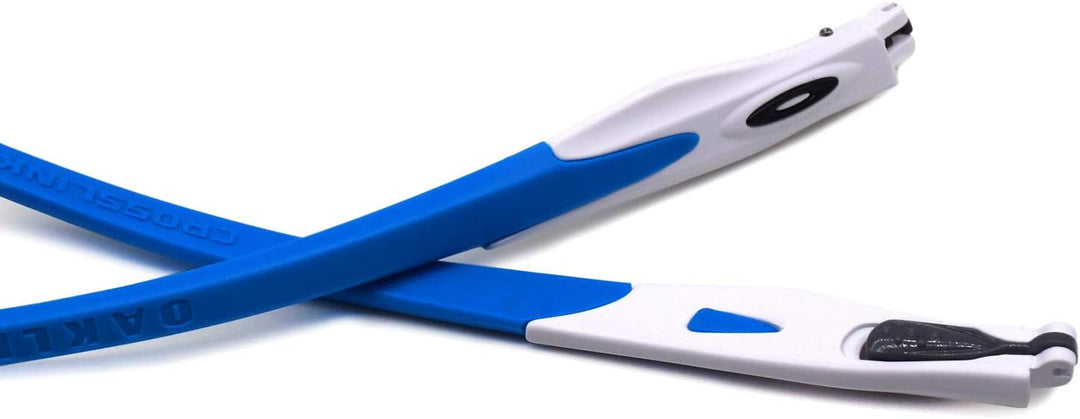 HKUCO Blau/Weiss Gummi Ersatz weissen Rahmen Beine für Oakley Crosslink
