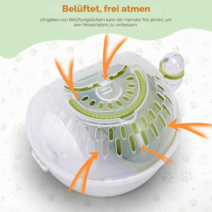 Nobleza - Kleintier-Transportkäfig, tragbarer Hamster-Transportkäfig, Transportbehälter für Kaninche