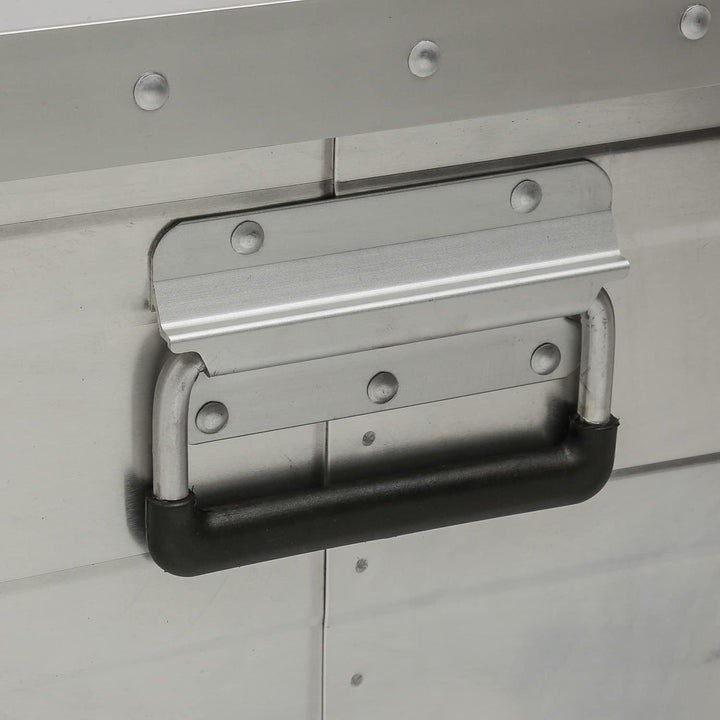 Aluminiumbox Alubox Alukiste mit Schnappschloss, Griffen, Dichtung (130 Liter) Grösse XL - 130 Liter