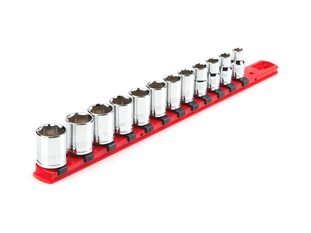 TEKTON 3/8"-Antrieb 6-Kant Steckschlüssel-Satz, 12-teilig (8-19 mm) | SHD91102 Standard 12-Piece (8