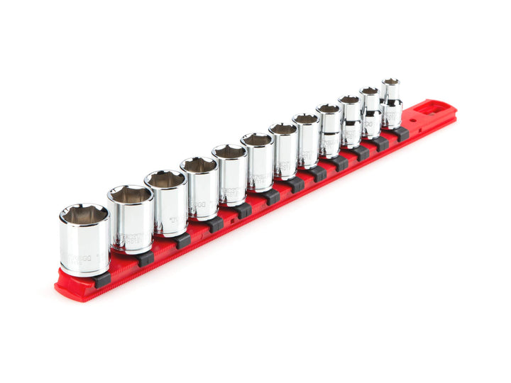 TEKTON 3/8"-Antrieb 6-Kant Steckschlüssel-Satz, 12-teilig (8-19 mm) | SHD91102 Standard 12-Piece (8