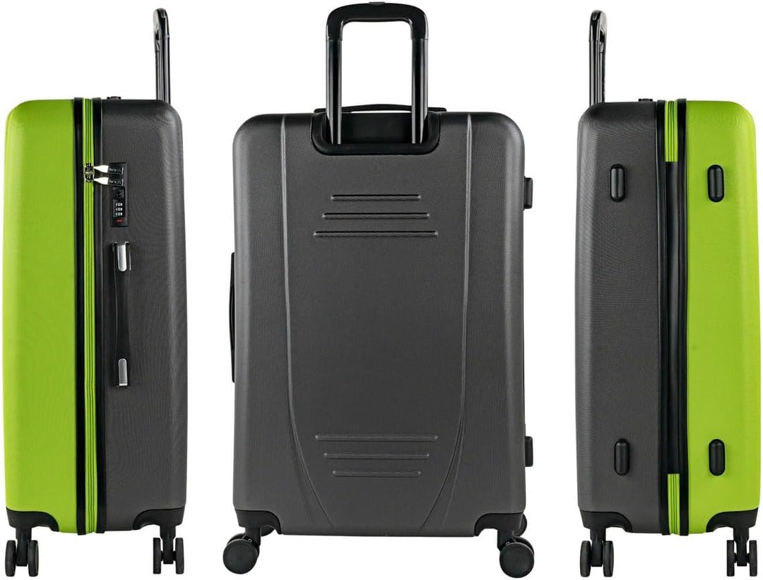 ITACA Tiber Reisekoffer, Robustes und leichtes ABS-Material, Hartschale, 50x75x30 cm, Pistazie-Anthr