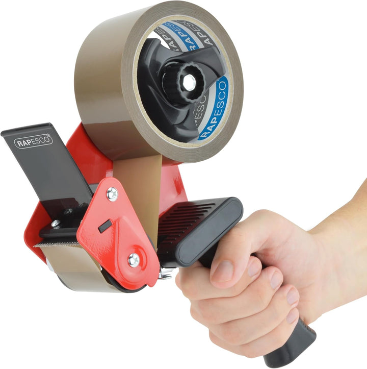 Rapesco 1581 Germ-Savvy Antibakteriell 960 Klebeband-Handabroller mit 5 Braune Packbänder Spender +