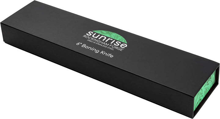 Rockingham Forge Ausbeinmesser, Sunrise Kollektion, 15cm, 6 Zoll, Grüner Harzgriff, Klinge aus Rostf