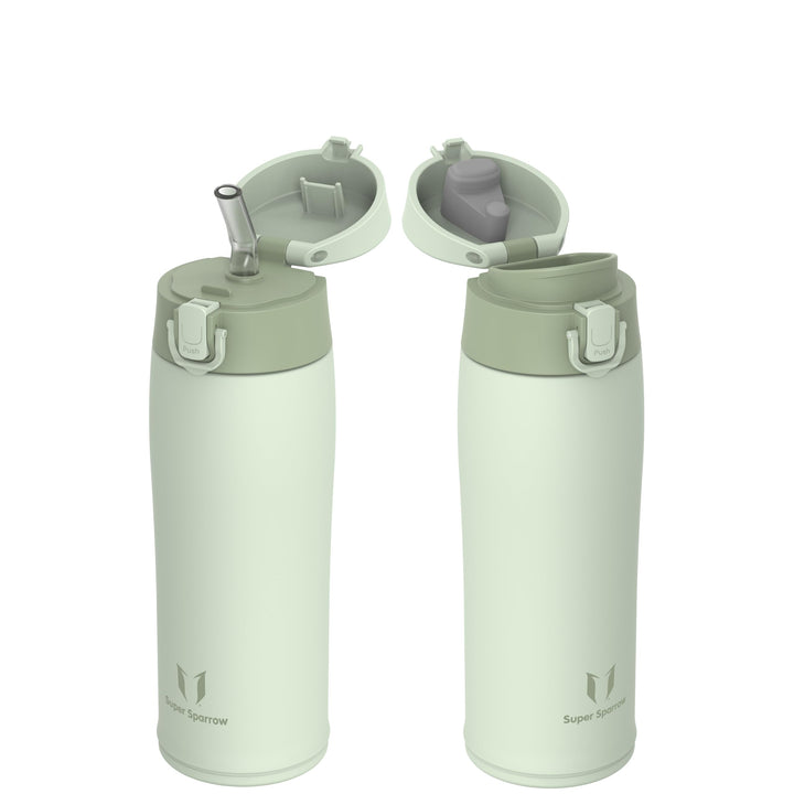 Super Sparrow Trinkflasche Edelstahl 18/8 - Trinkbecher - 500ml - BPA-Frei, Auslaufsicher Thermobech