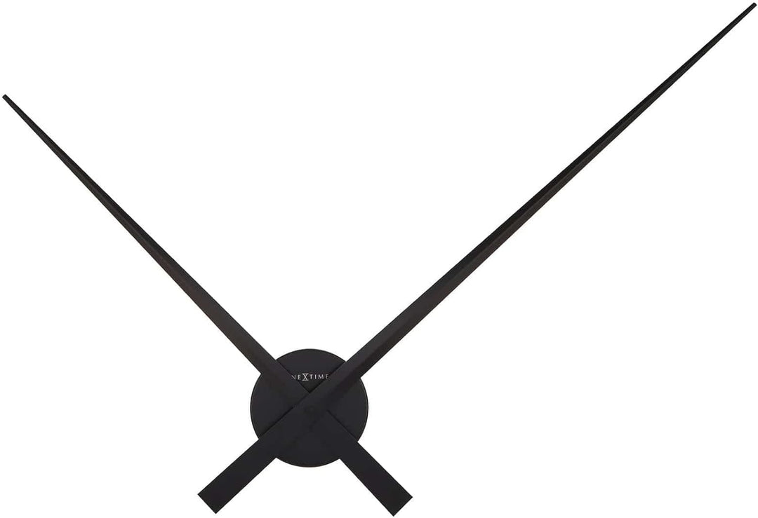 Nextime Hands Wanduhren, Metall und Kunststoff, Schwarz, Ø 85 cm
