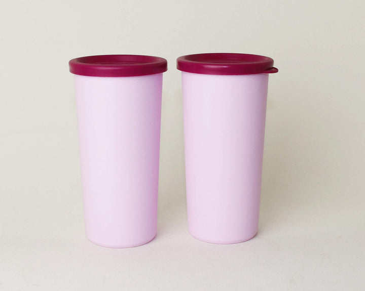 TUPPERWARE 2 Joghurtbecher für Siebservierer Joghurtbereiter + 80ml Becher Hellblau