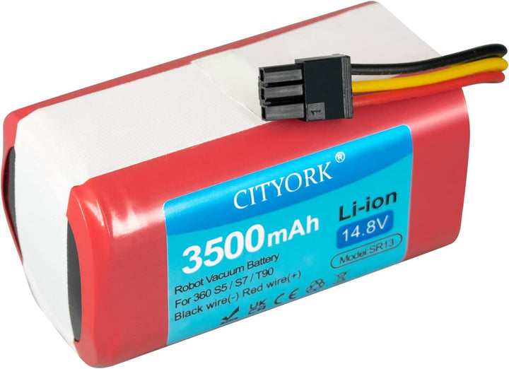 CITYORK 14,8 V 3500 mAh Ersatzakku für 360 S5 S7 S7 Pro T90, wiederaufladbarer Li-Ion-Staubsauger-Ak