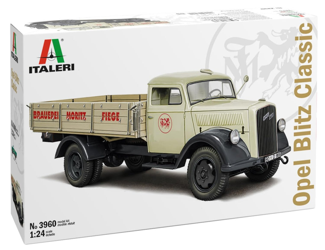 Italeri 3960 1:24 Opel Blitz Truck - Modellbau, Bausatz, Bodenmodell, DIY, Hobby, Kleber, Plastikbau