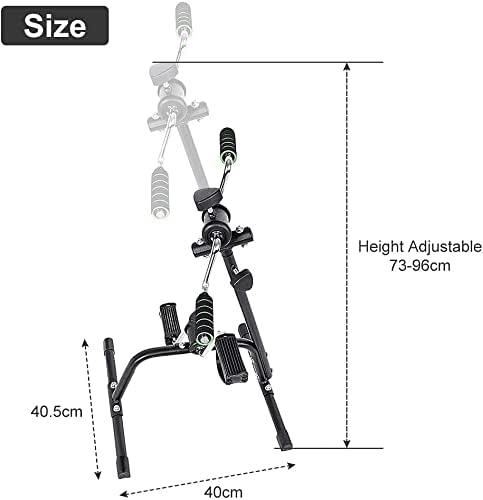 Wakects Doppel-Pedale für Arme und Beine, Mini-Heimtrainer für Übungen zu Hause, Heimtrainer für Arm